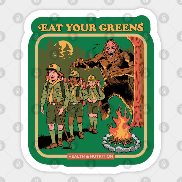 Eat Your Greens Sticker by Steven Rhodes